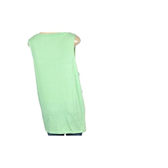 Volkswagen Torrid Plus 2 Green VW Bug Car Journey Graphic Split Neck Tank Top - Picture 4 of 5